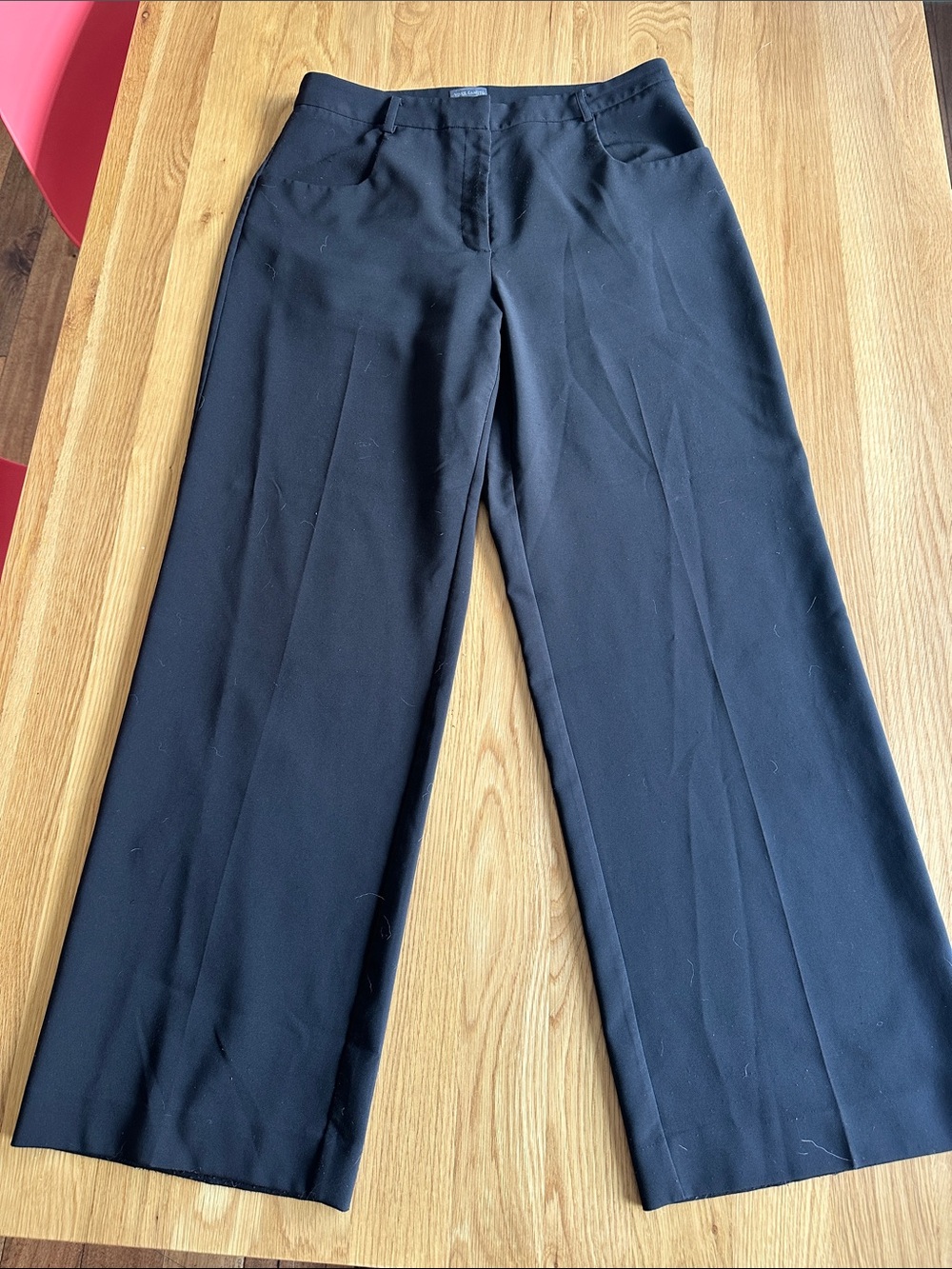 Vince Camuto Black Wide-Leg Trousers